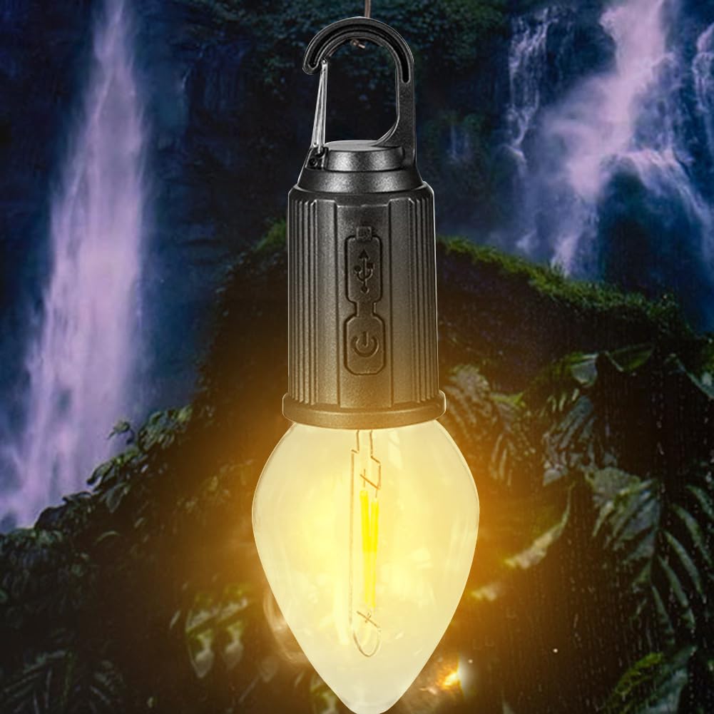 Lampa kempingowa Oświetlenie namiotu kempingowego Lampa Latarnia kempingowa Namiot zewnętrzny Lampa Wisząca latarka z haczykiem Mini haczyk Światło awaryjne 600 mAh Latarnia oświetleniowa Typ