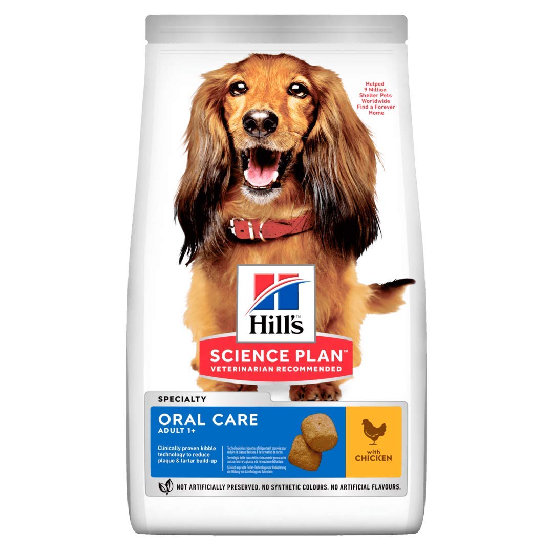 Hills Science Plan Adult Oral Care Medium Chicken Dry Dog Food - 12kg