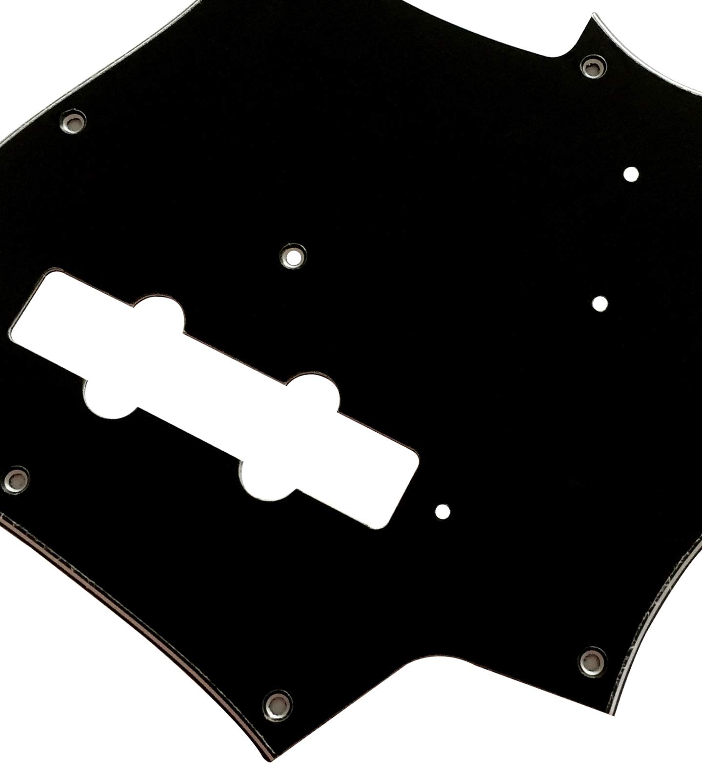 For Fender Japan Jazz Bass Style Guitar Pickguard Scratch Plate (3 Ply Black)