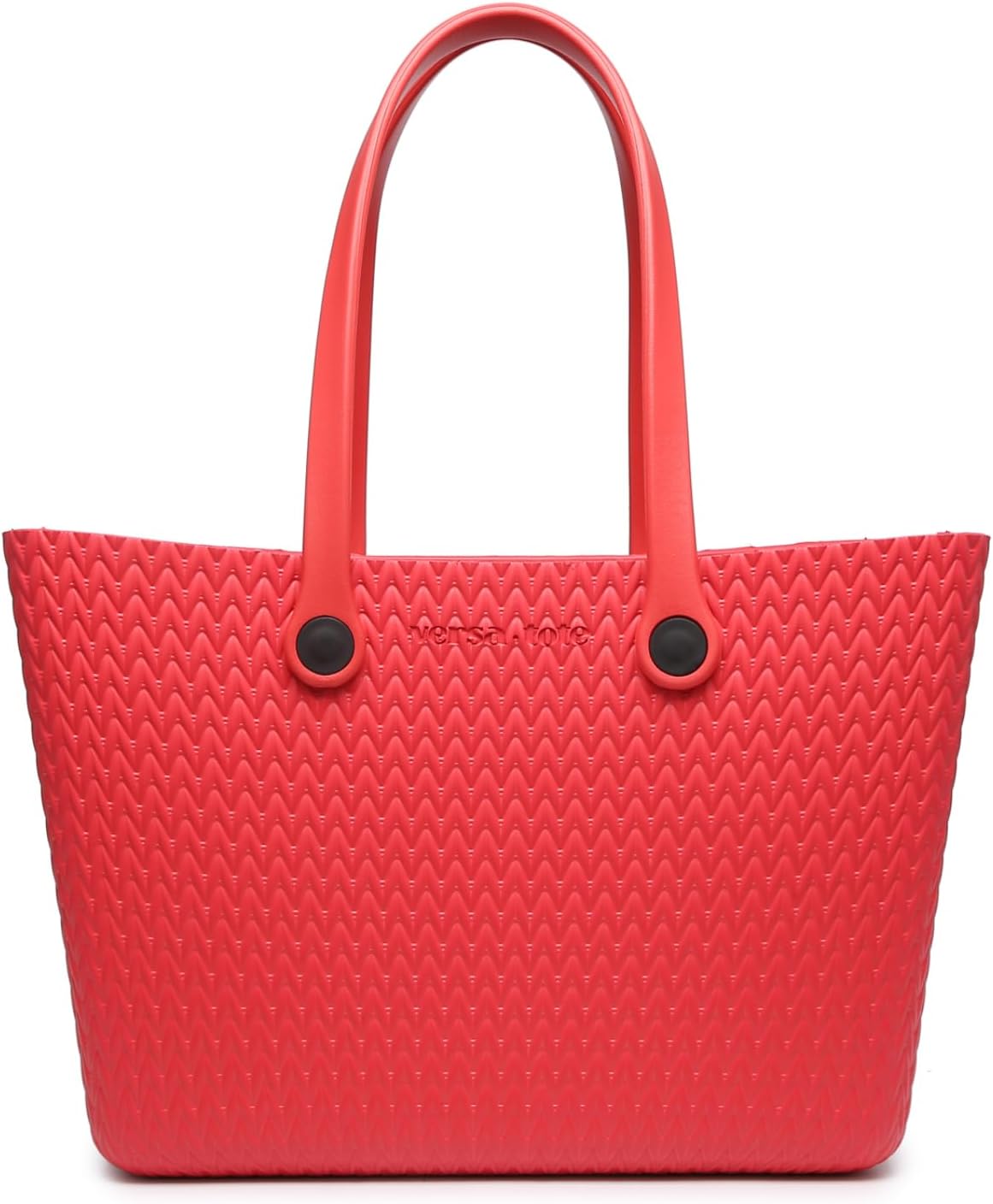 CARRIE All Textured Large Rubber Beach Bag Lightweight Waterproof Washable Durable Travel Tote for Boat Pool Sports Gym