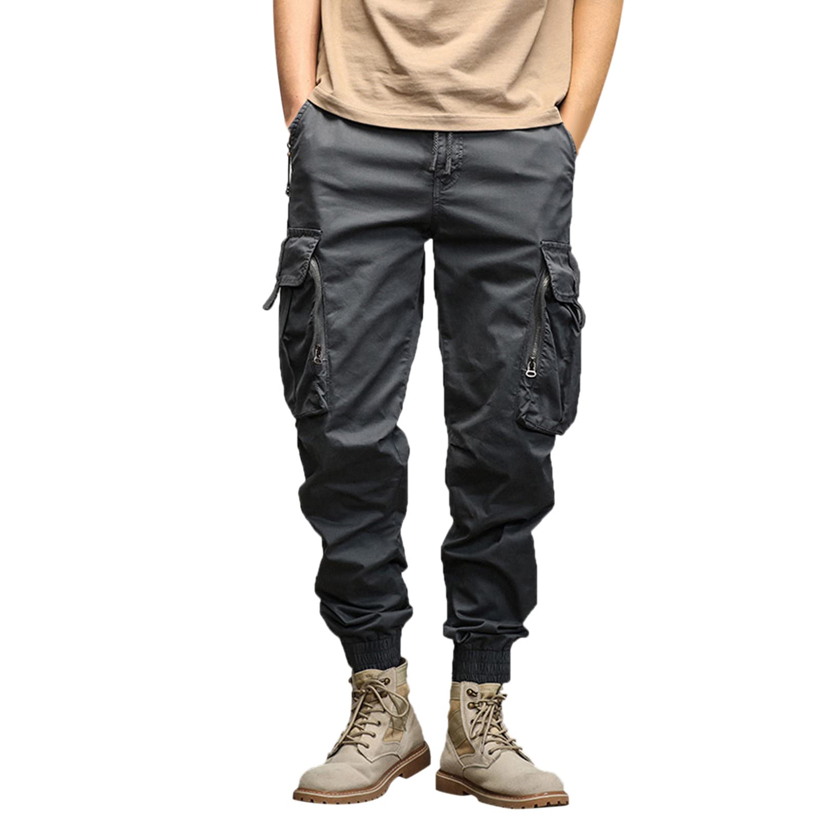Herren Cargohose Stretch Chinohose Hose Outdoorhose Cargo Hosen Männer Sporthose mit Kordelzug Casual Freizeithose Jogger Sweatpants mit Taschen,Jogger Herren,Halloween Weihnachts Neujahrsgeschenke