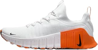 Free Metcon 6 Men's Workout Shoes (White/Safety Orange/Black)