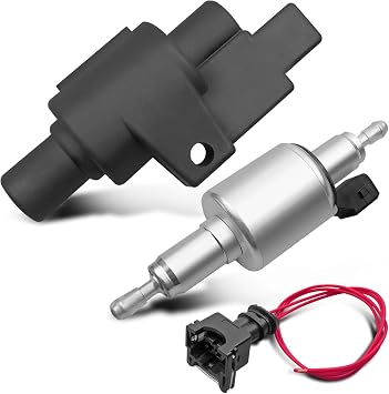 Diesel Heater Fuel Pump Fit for 2KW 3KW 5KW 8KW Diesel Parking Heater, 12V Parking Quiet Pump with Plastic Protective Cover for Reducing Noise