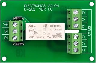 ELECTRONICS-SALON Passive Bistable/Latching DPDT 8 Amp Power Relay Module, 12V Version