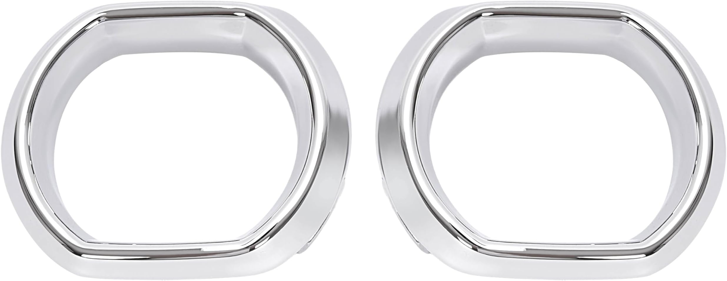 HECASA Pair Fog Light Molding Compatible with 2013-2017 GMC Acadia Replacement for GM1038147 GM1039147 Front Fog Lamp Bezel Cap Trim Silvery Driver & Passenger Side
