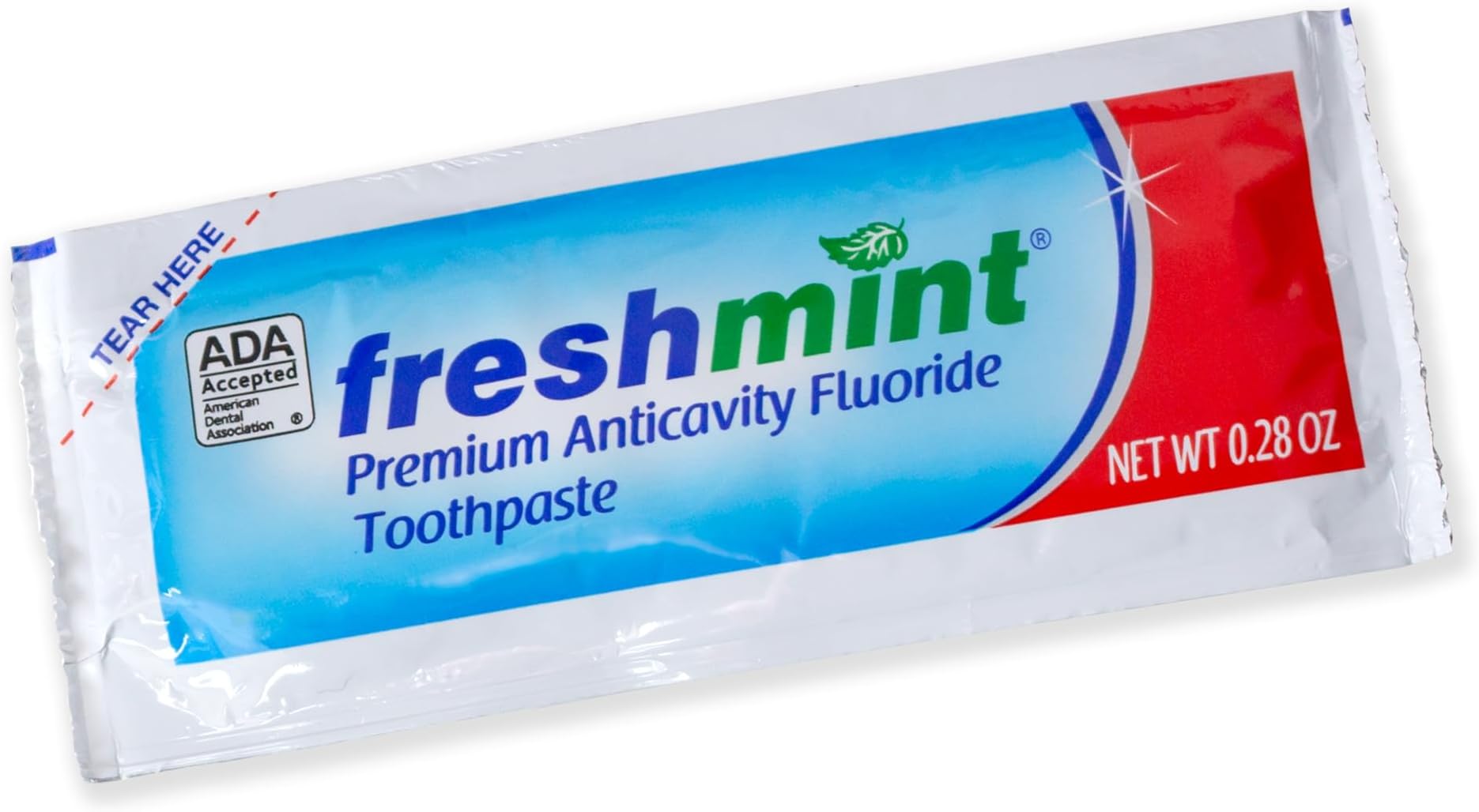 250 Packets of 0.28 oz. Single use Premium Anticavity Fluoride Toothpaste Packet (ADA Accepted)