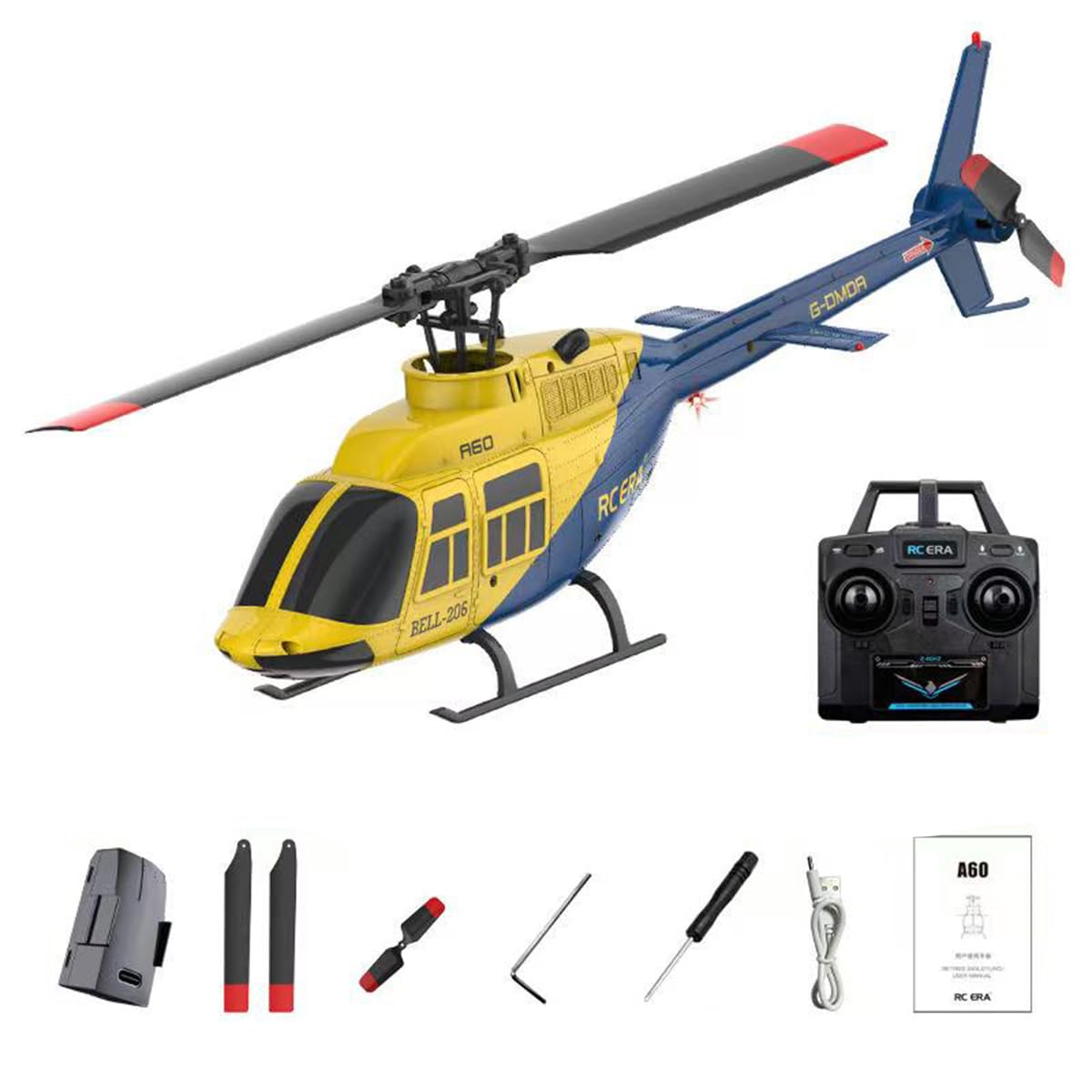 Amazon.co.jp: A60 1/42スケール BELL206 90-Class ミニヘリコプター