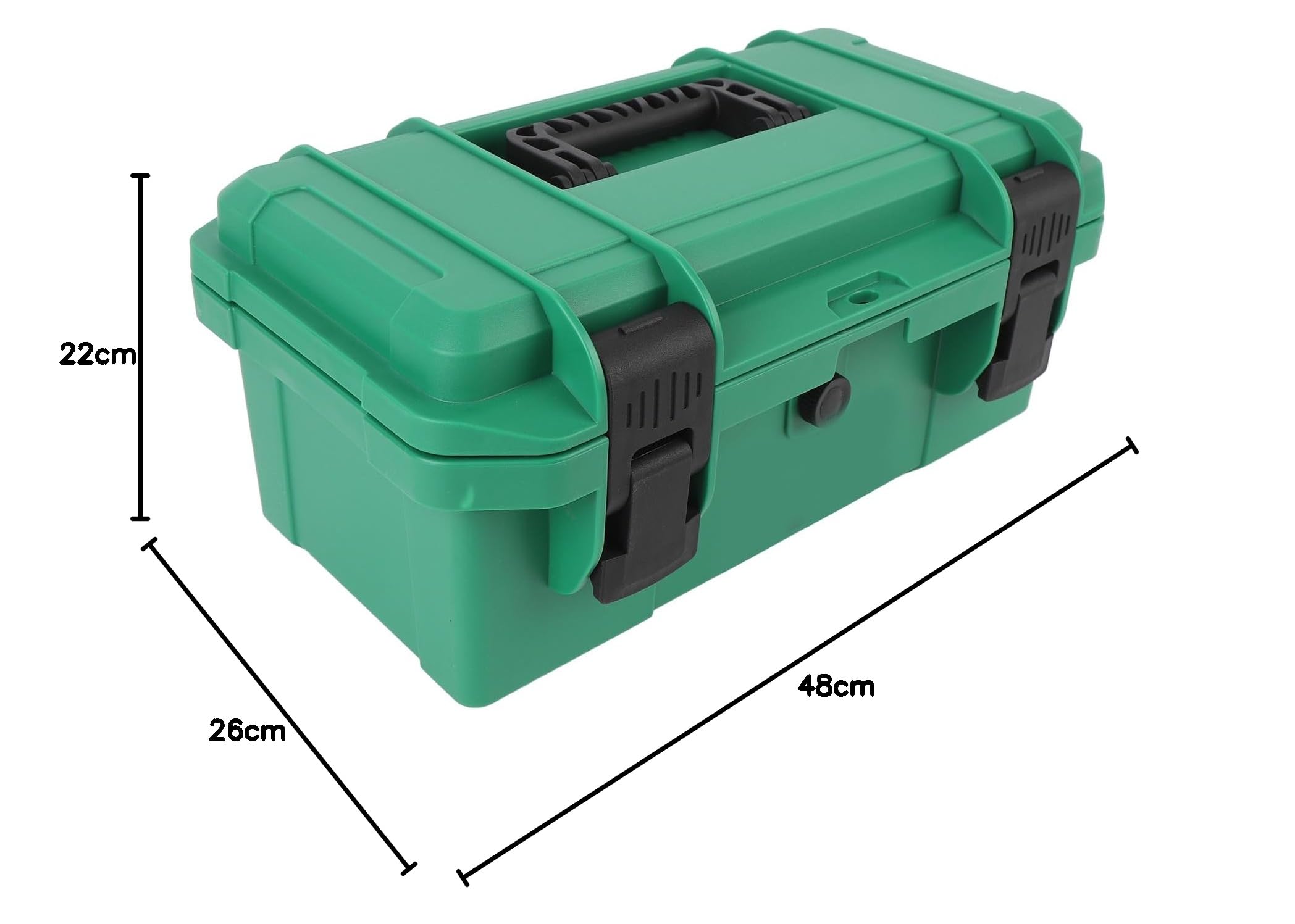 Wasserfeste tragbare Werkzeugkasten Universal Small Utility Vehicle Toolbox mit abnehmbaren Innenschalen haltbarer PP -Material für ATV -UTV -Traktoren 14 x 7 x 6 Zoll