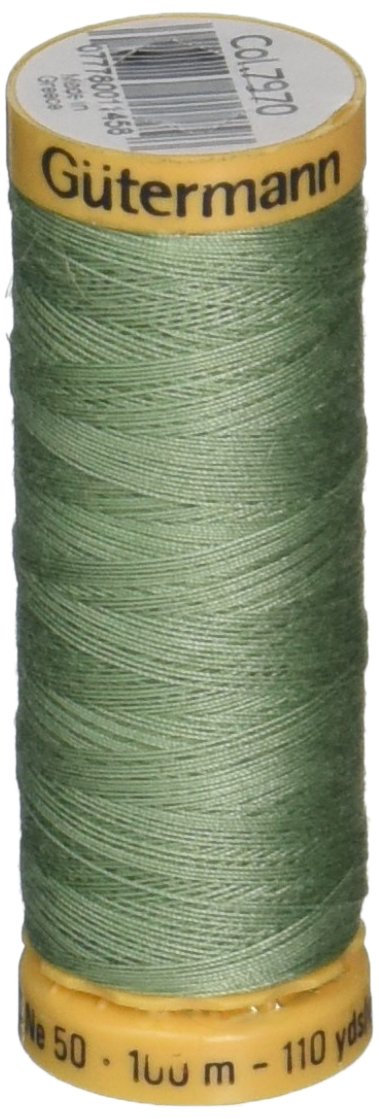 Gütermann Natural Cotton Thread, 100m/109 yd, Light Moss Green