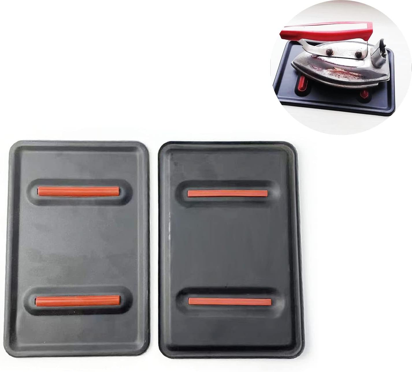 NentMent 2 Pack Iron Rest Plate Pad Resting Mat AntiSlip Ironing Board Iron Anti