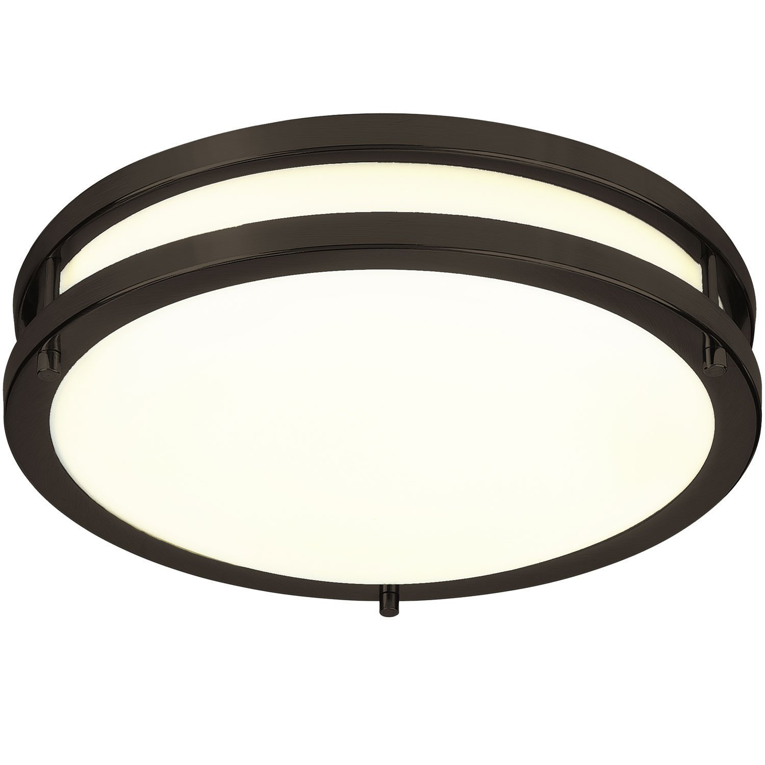 Green Beam LED Flush Mount Light Fixture, Ceiling Light, Kitchen Light Fixture, Bathroom Light Fixture,Oil Rubbed Bronze, 3000K Warm White, 15 Watt-1050 Lumens, 12-Inch