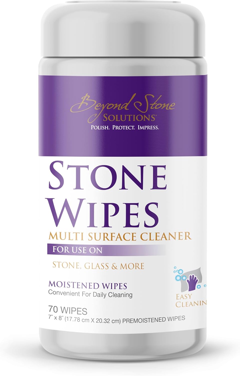 Stone Wipes – 70 Count, Streak-Free Multi-Surface Cleaner