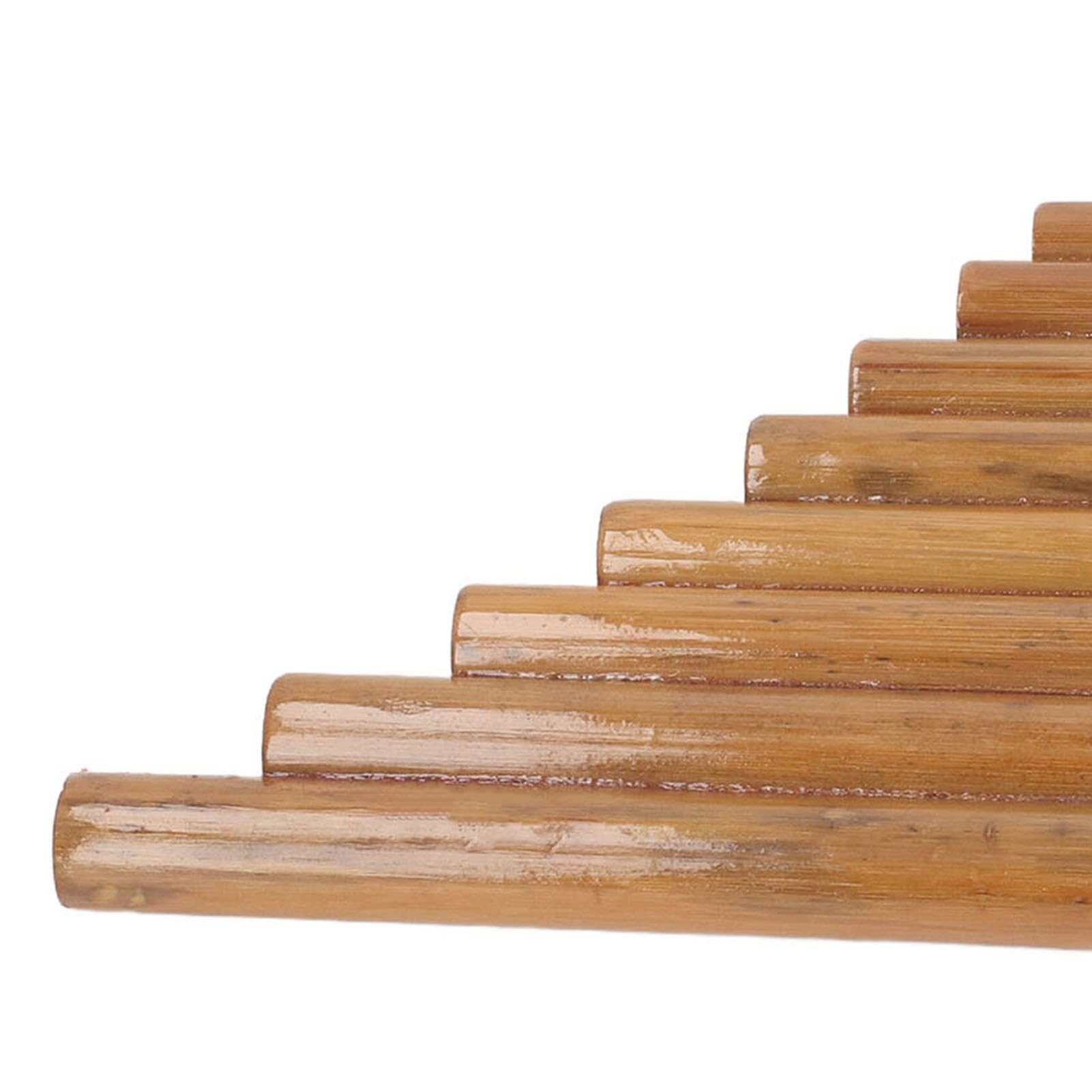 Flûte de Pan professionnelle en bois, 15 tuyaux, clé Gm, Instrument de musique à vent, flûte de poêle (Main gauche)