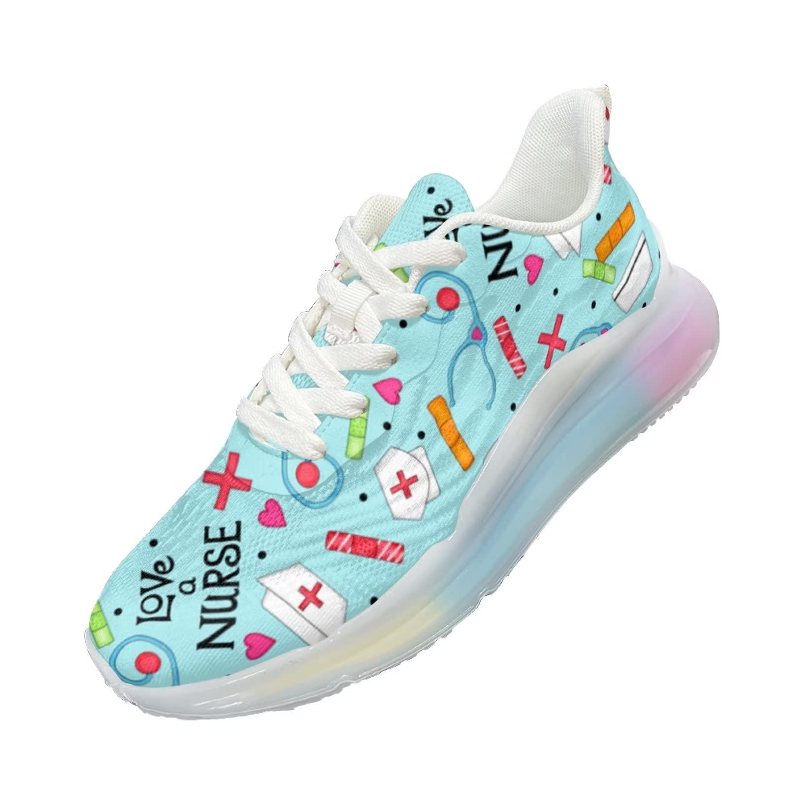 Scarpe da ginnastica da donna sportive sportive slip-on da donna scarpe da allenamento traspiranti leggere, Infermiera 10, 37 EU