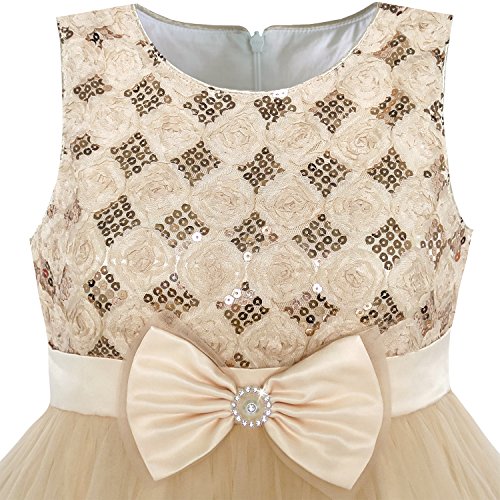 Sunny Fashion Girls Dress Purple Flower White Tulle Pleated Wedding Party3