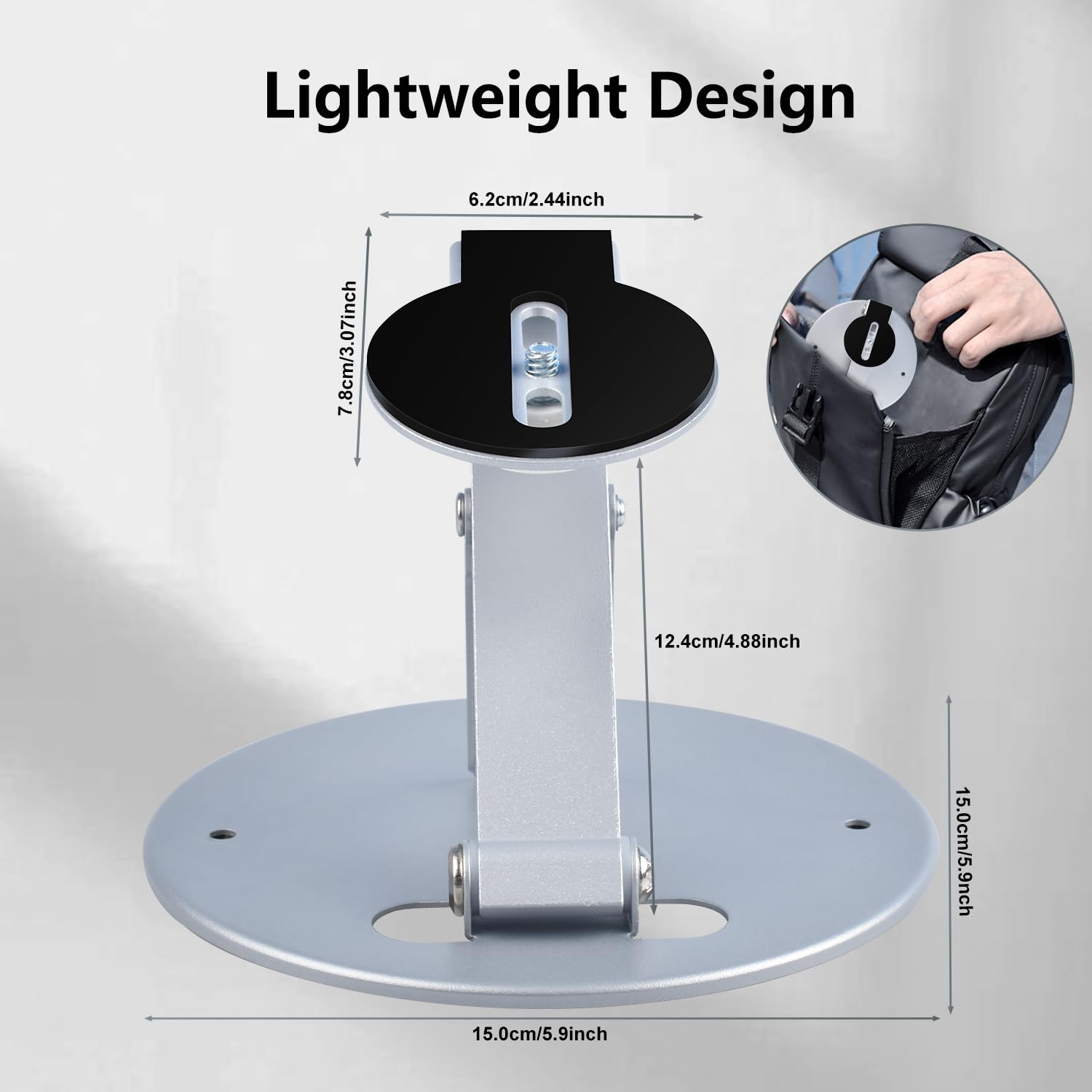 ZDSSY Supporto per proiettore, girevole a 180°, per proiettore con interfaccia a vite da 1/4" (6 mm), supporto di proiezione per proiettore da parete