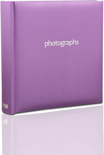 Photo Album Slip In Case Book-bound Memo Album for 200 photos 6'' x 4''/ 10x15 cm By Arpan (Purple)