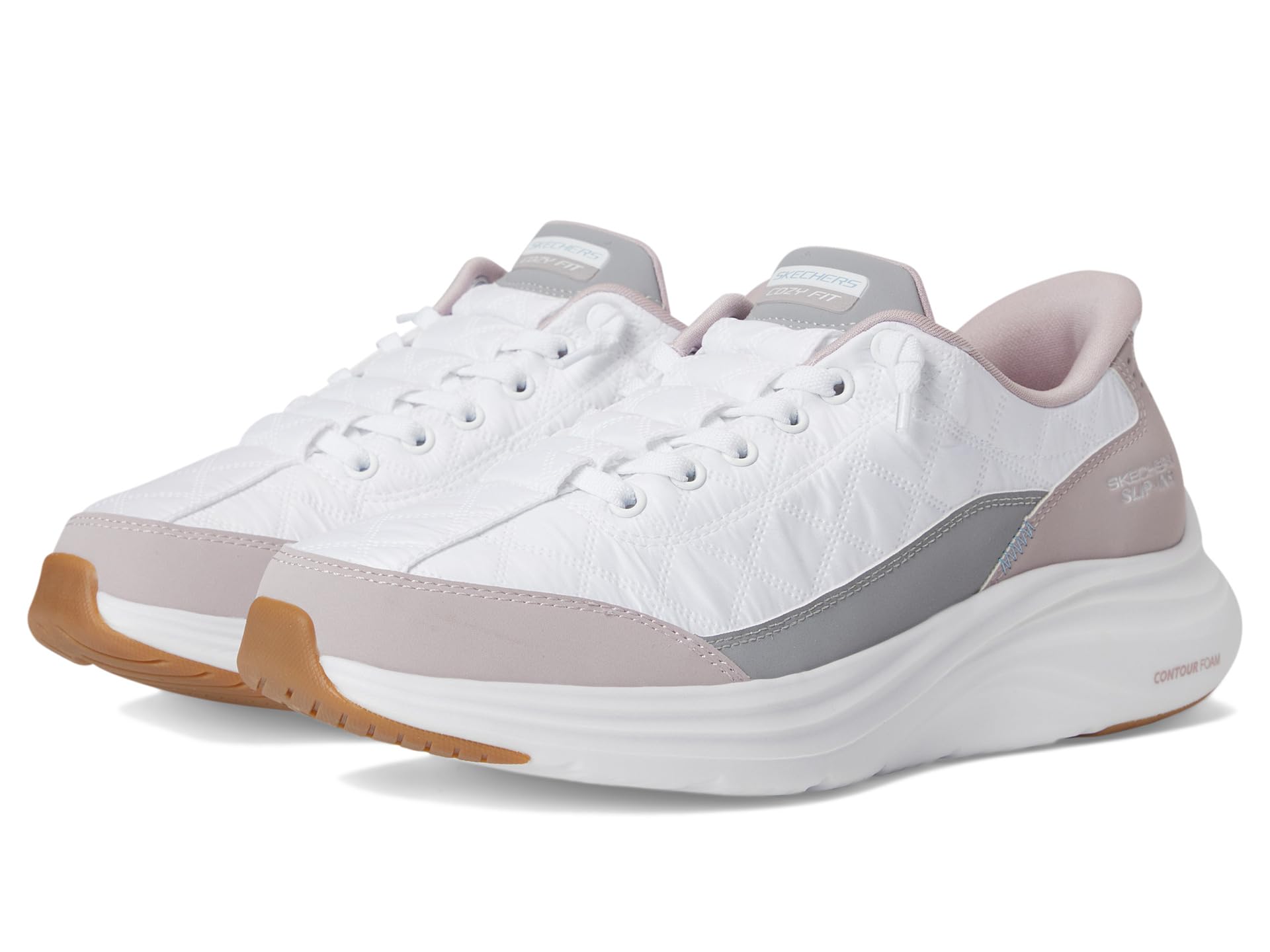 Skechers Damen Contour Foam Cozy Fit Hands Free Slip-Ins Sneaker, Lavender 1, 13