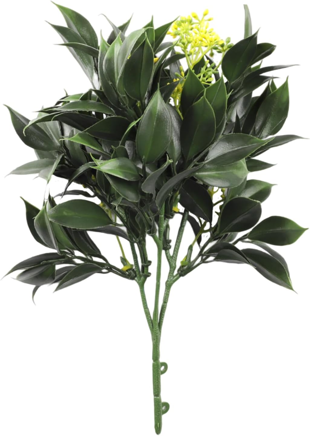 4PCS Artificial Flower Plant Decoration, Fake Plant Artificial Flower Sunlight Resistant Artificial Plants for Indoor and Outdoor Home Decoration (Green)