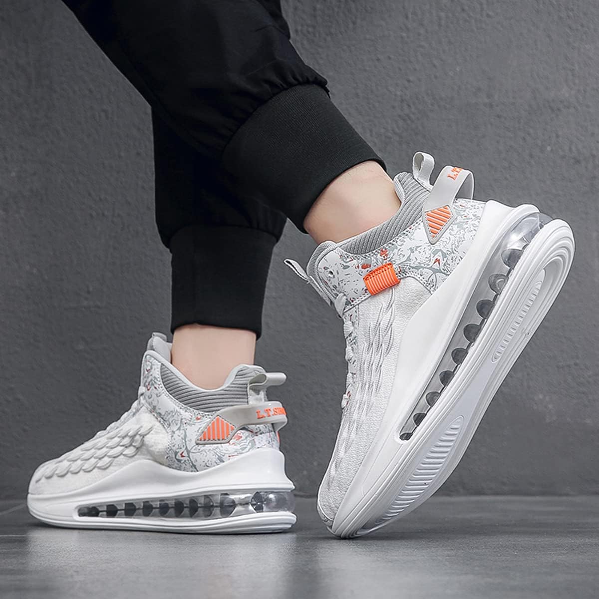 GSIGUL Men's Running Shoes Air Cushion Tennis Walking Sneakers Lightweight Casual Sport Gym Jogging Shoes