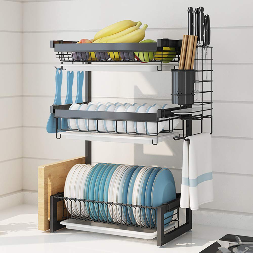 【新品】OGORI 3段ディッシュラック ステンレススチール （一点限り） 水切りディッシュラック Sculpture Rack D – ideaco STORE