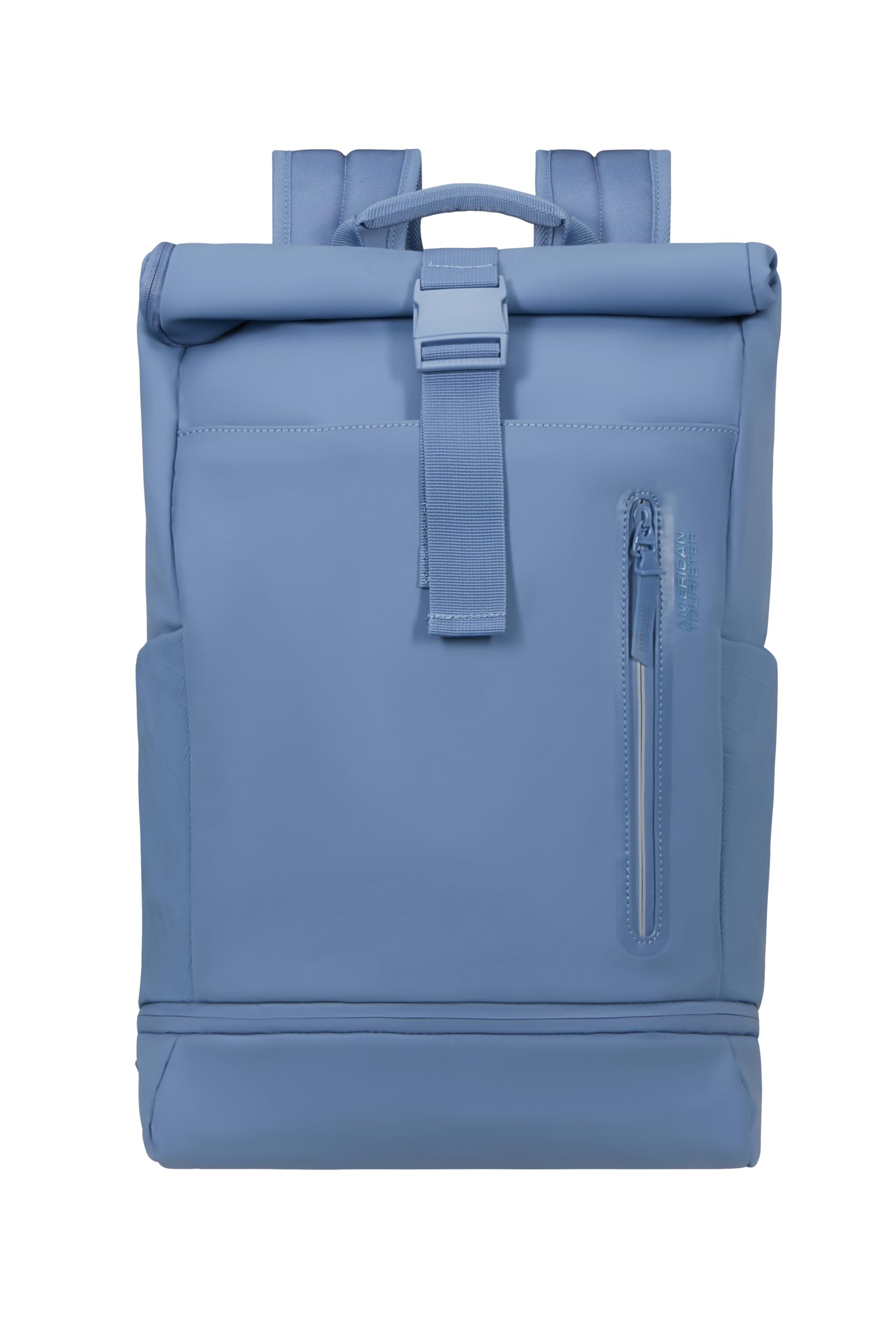 American Tourister Urban Tide - Zaino PC Rolltop 15.6", Zaino Business & Viaggio Idrorepellente con Scomparto Scarpe/Vestiti, per Ufficio, Scuola & Università - Blu (Storm Blue)