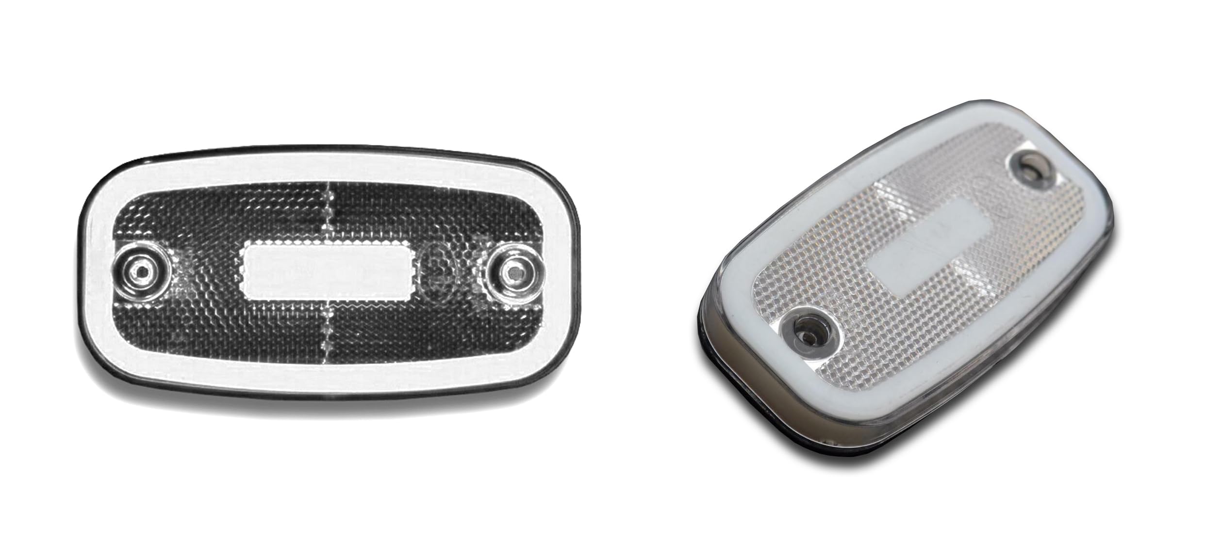 PAIR LED NEON 2 FUNCTIONS FRONT SIDE MARKER CLEARANCE OUTLINE POSITION CAR SPARE PARTS LIGHTS CAR VAN TUNING TRUCK TRAILER CHASSIS WHITE