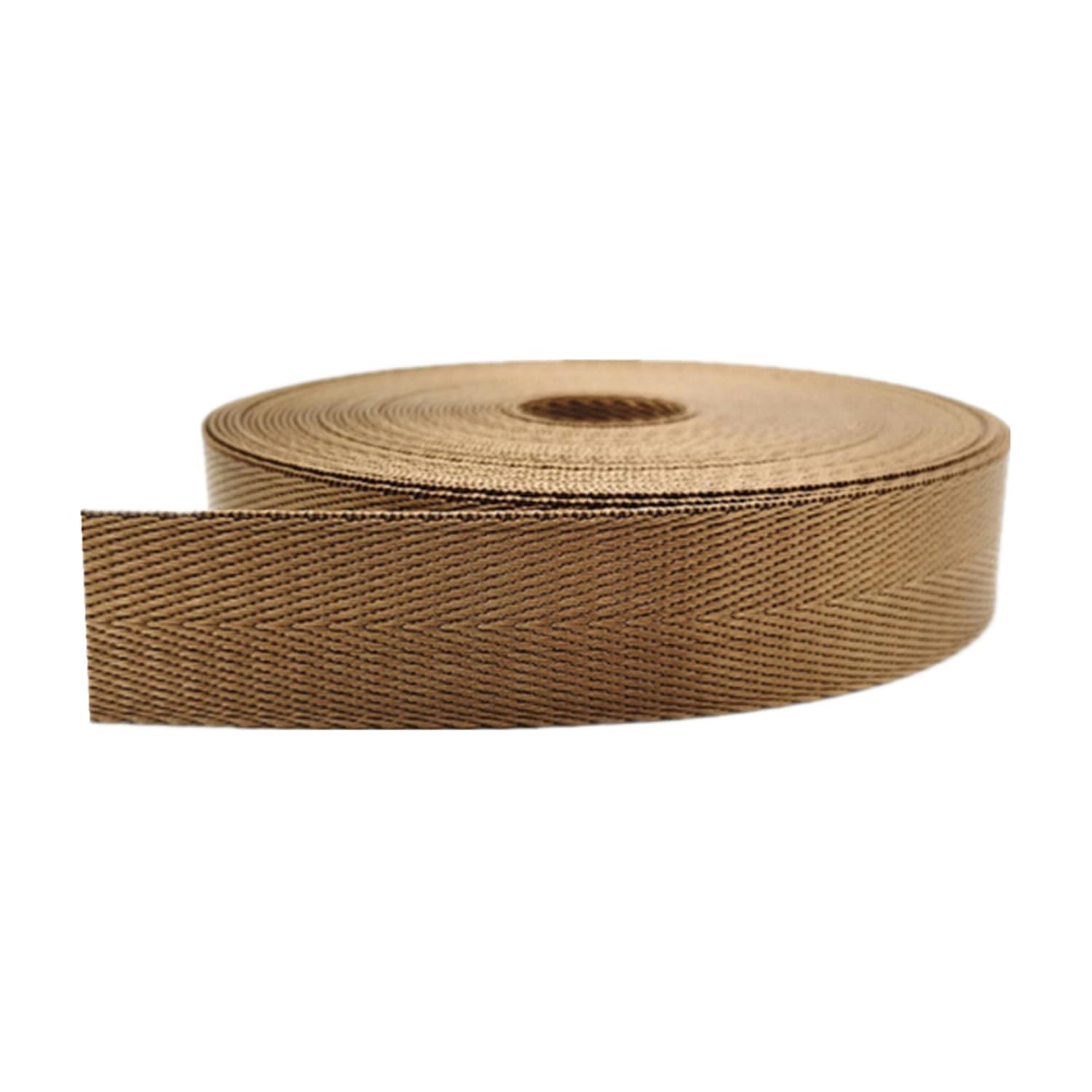 dfEDRd Webbing, Nylon Band Herringbone Twill Multicolor Multiple Sizes(Khaki,25mm/10 yard)