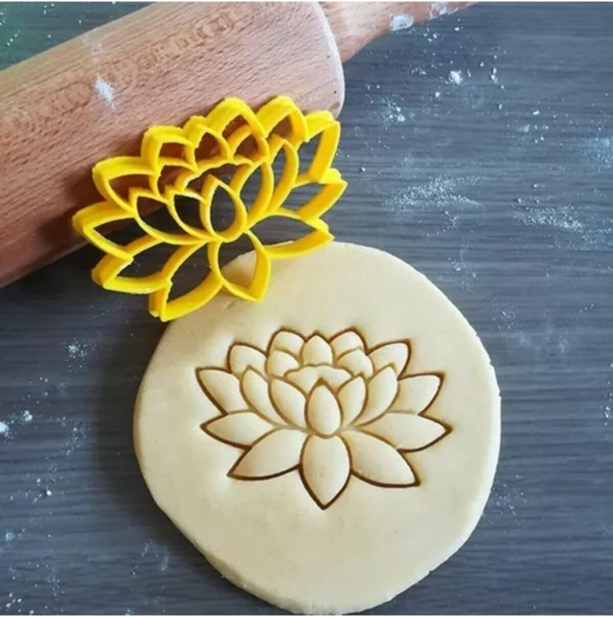 Lotus Çiçeği Kurabiye Kalıbı, Tek Ebat