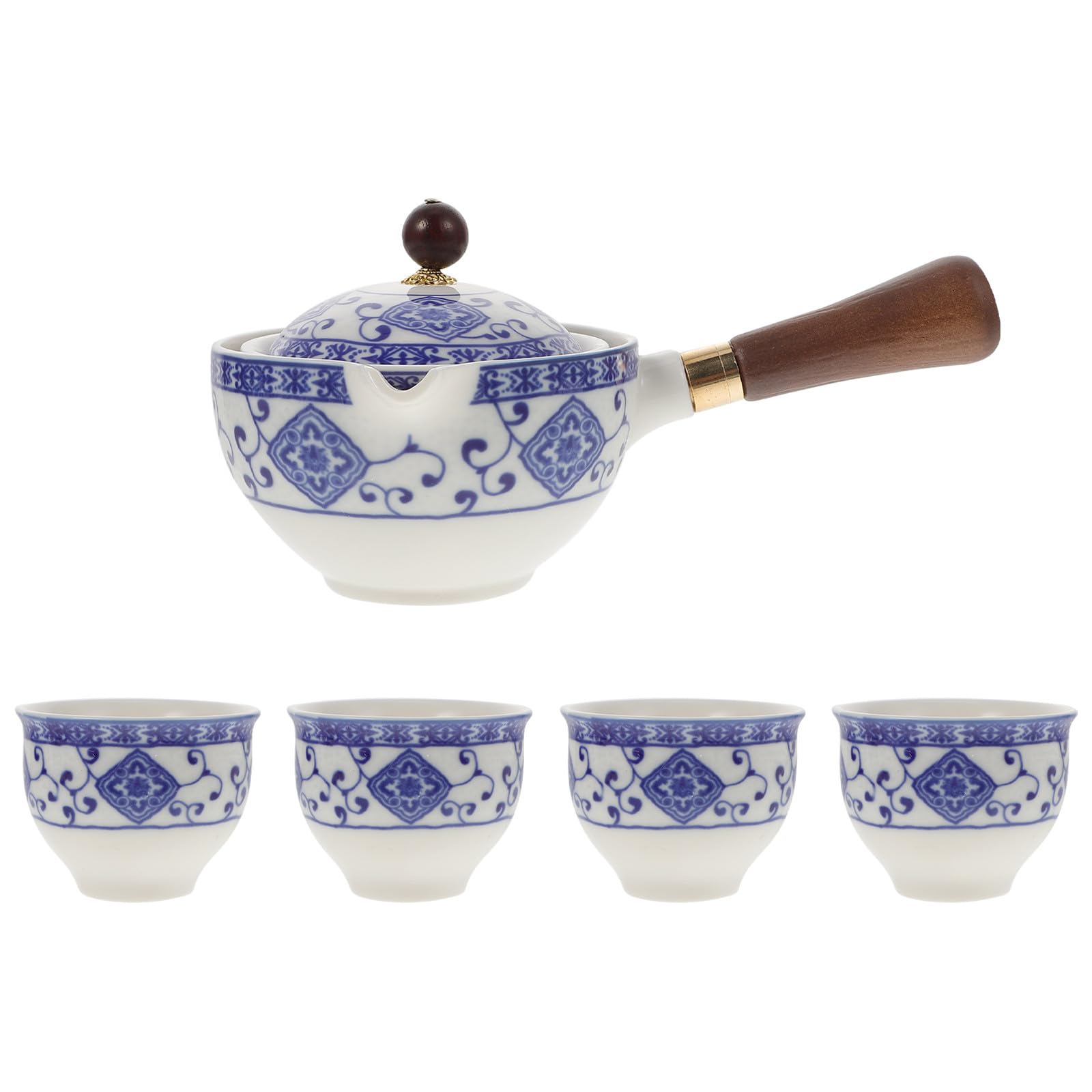Théière rotative vintage BESPORTBLE en céramique pour savourer un moment de détente en solo