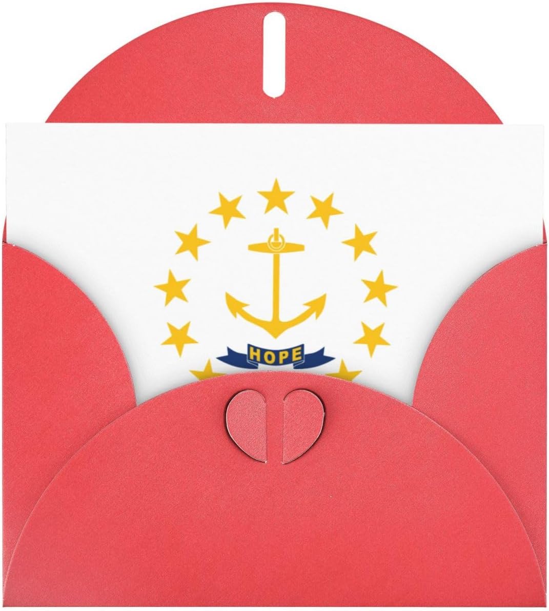 Rhode Island State Flag Print Greeting card Blank card with envelope,Unique Designs for Festivals Invitations