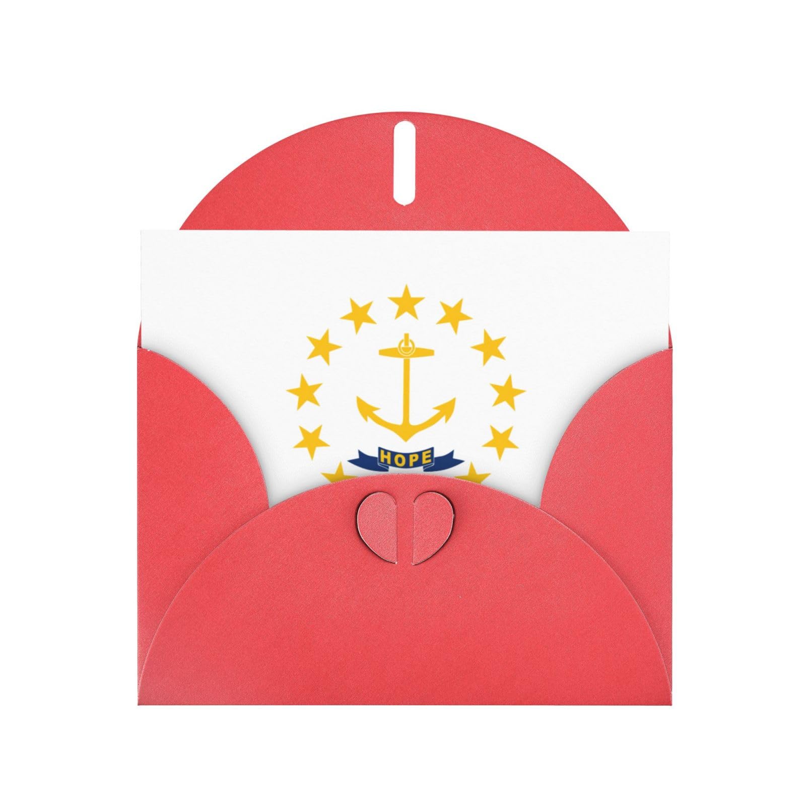 Rhode Island State Flag Print Greeting card Blank card with envelope,Unique Designs for Festivals Invitations