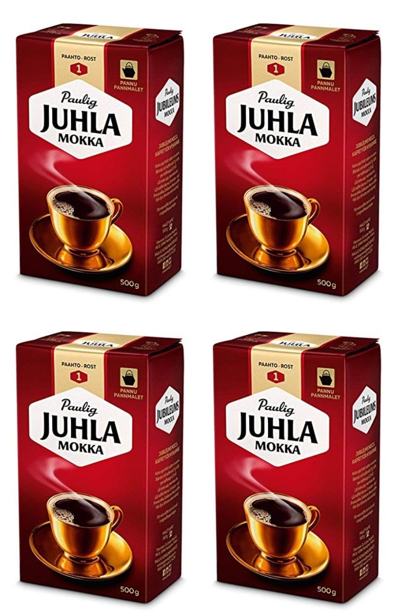 Paulig Juhla Mokka coarse ground Kaffee 4 Pack of 500g