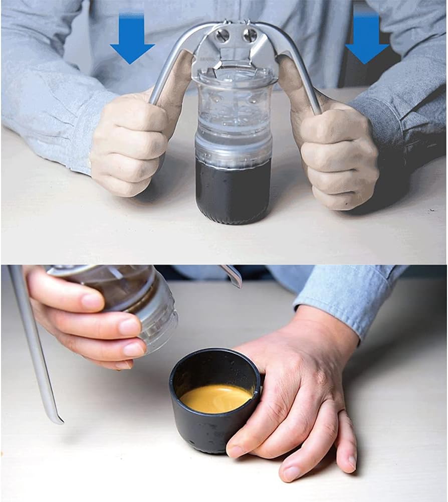 Portable Lever Espresso Maker Coffee Machine (Black)