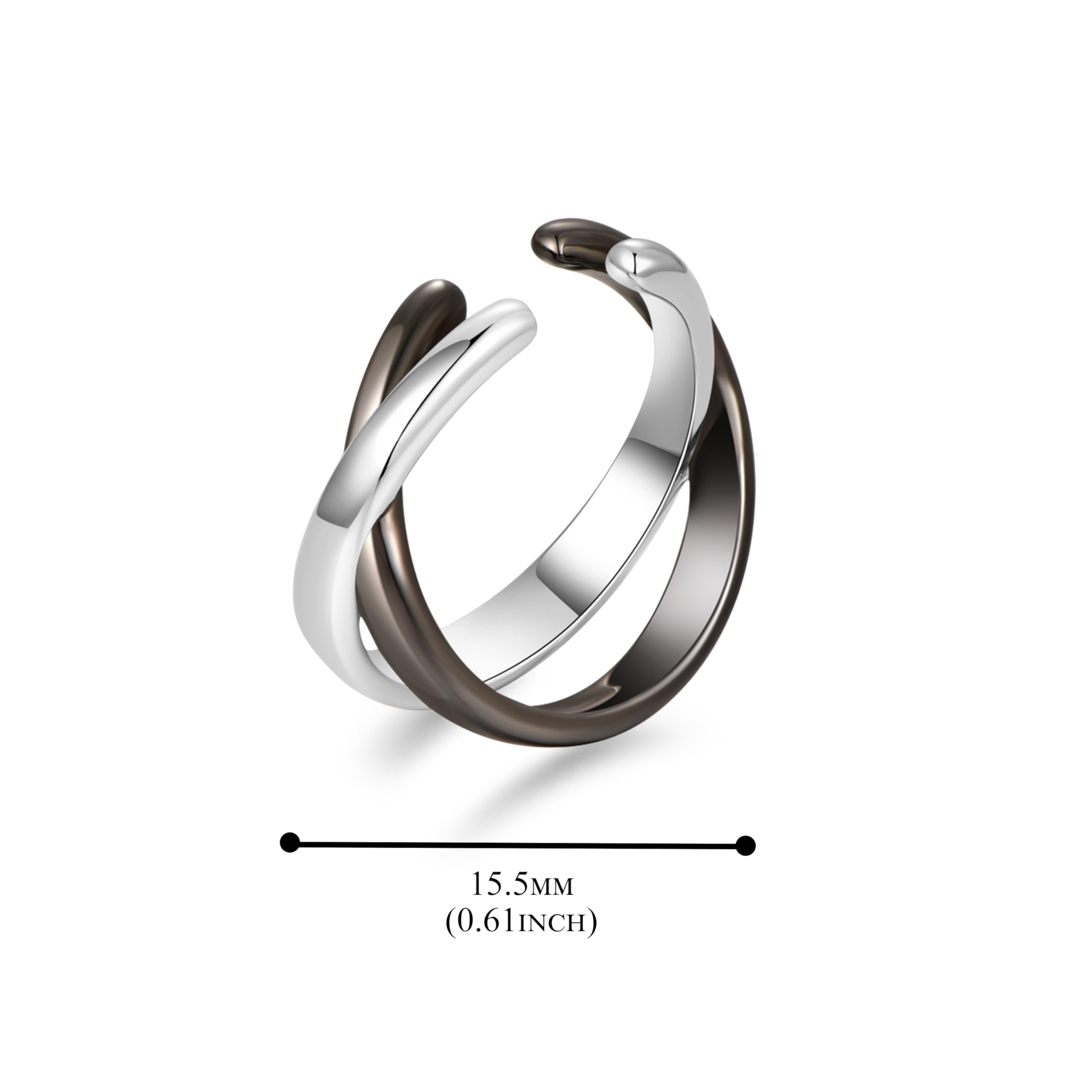 Ear Cuff Uomo Nero da Piercing Finti Unisex Ipoallergenici Orecchini con Clip Regalo di Compleanno