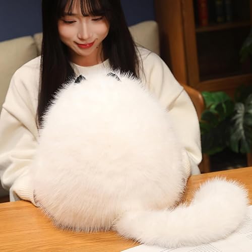 Miniatura 10 de ELAINREN Peluche de gato de cicatriz gris, almohada de gatito gótico espeluznante, regalo de muñecas de peluche de gato terrible de Halloween, 13.7