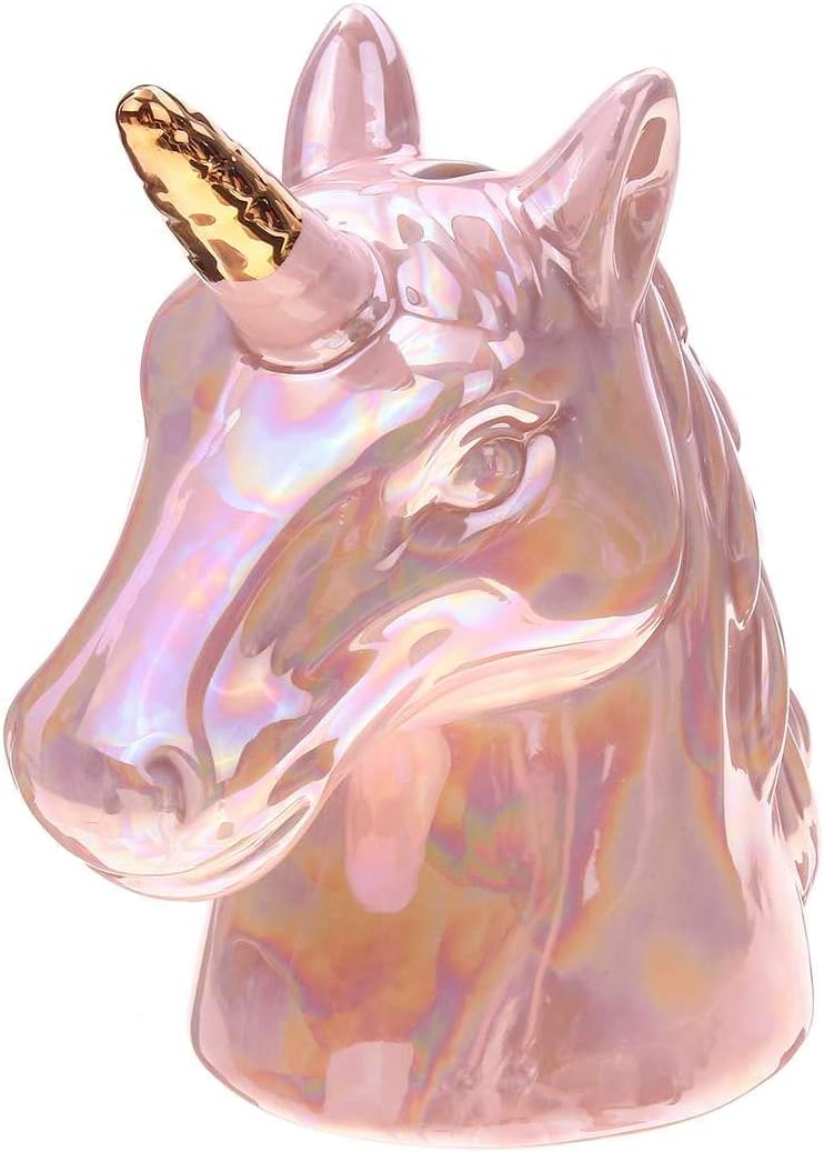 Ceramic Coin Unicorn Piggy Bank for Kids Boys Girls Adults Women Pink