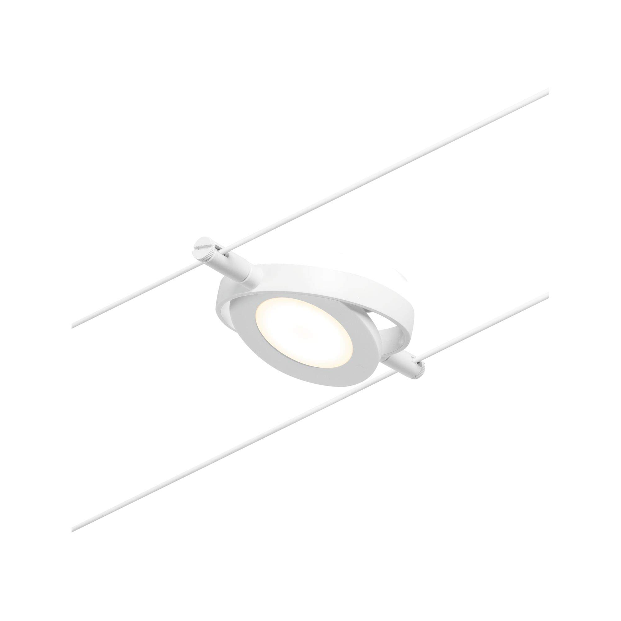 Paulmann 94416 CorDuo Juego de sistema de cable LED RoundMac DC incl. 5x4,5 vatios extensible Blanco, cromado Cable metálico 3000 K