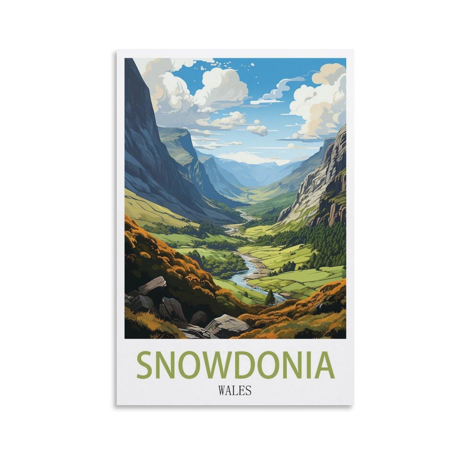 EZMLFA 5D Diamond Painting Kits for Adults,Snowdonia Wales,Diamond Painting,Landscape Gem Art Kits Adult and Crafts Home Decor 50x60cm