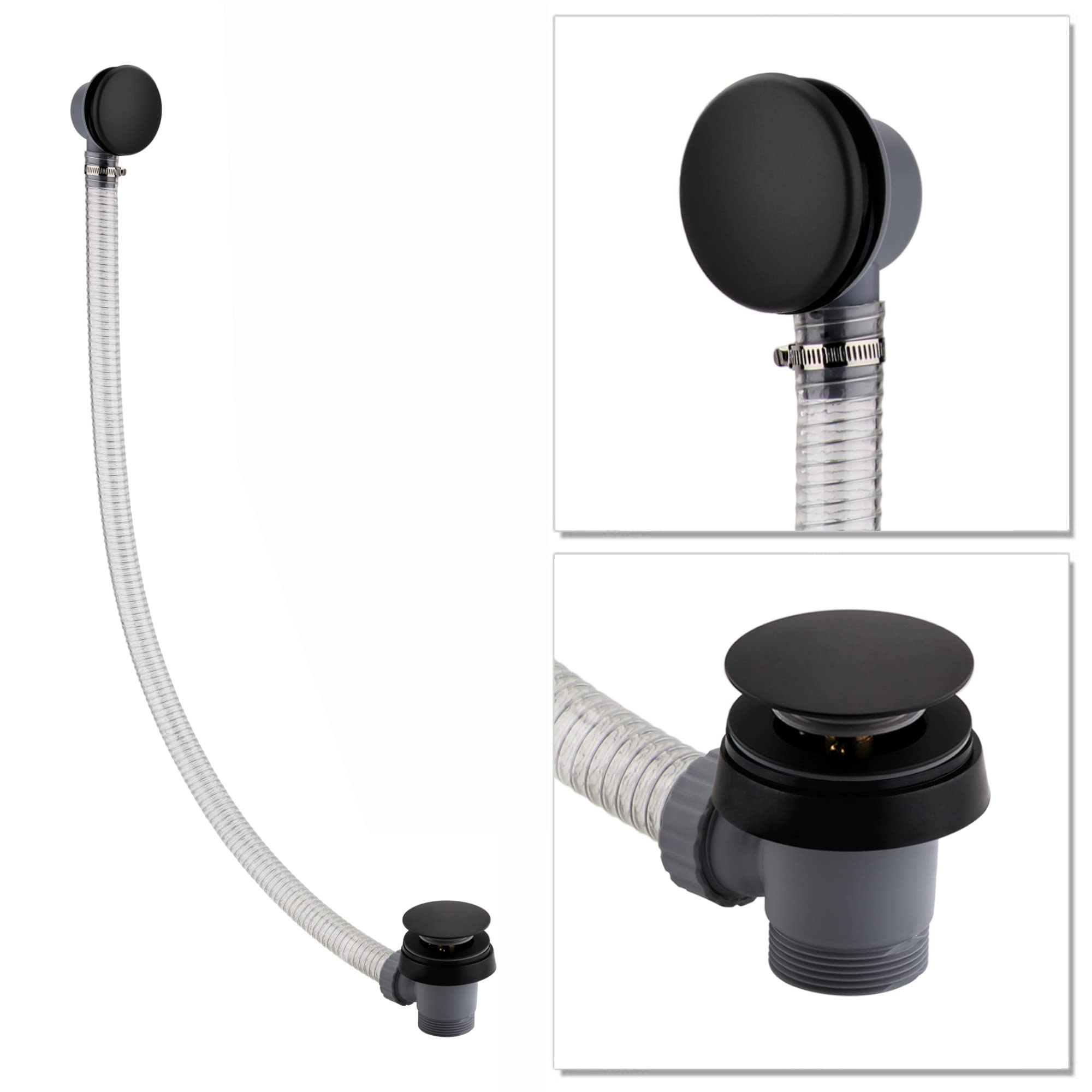 ENKI W35 - Scarico per vasca da bagno con troppopieno design moderno e contemporaneo