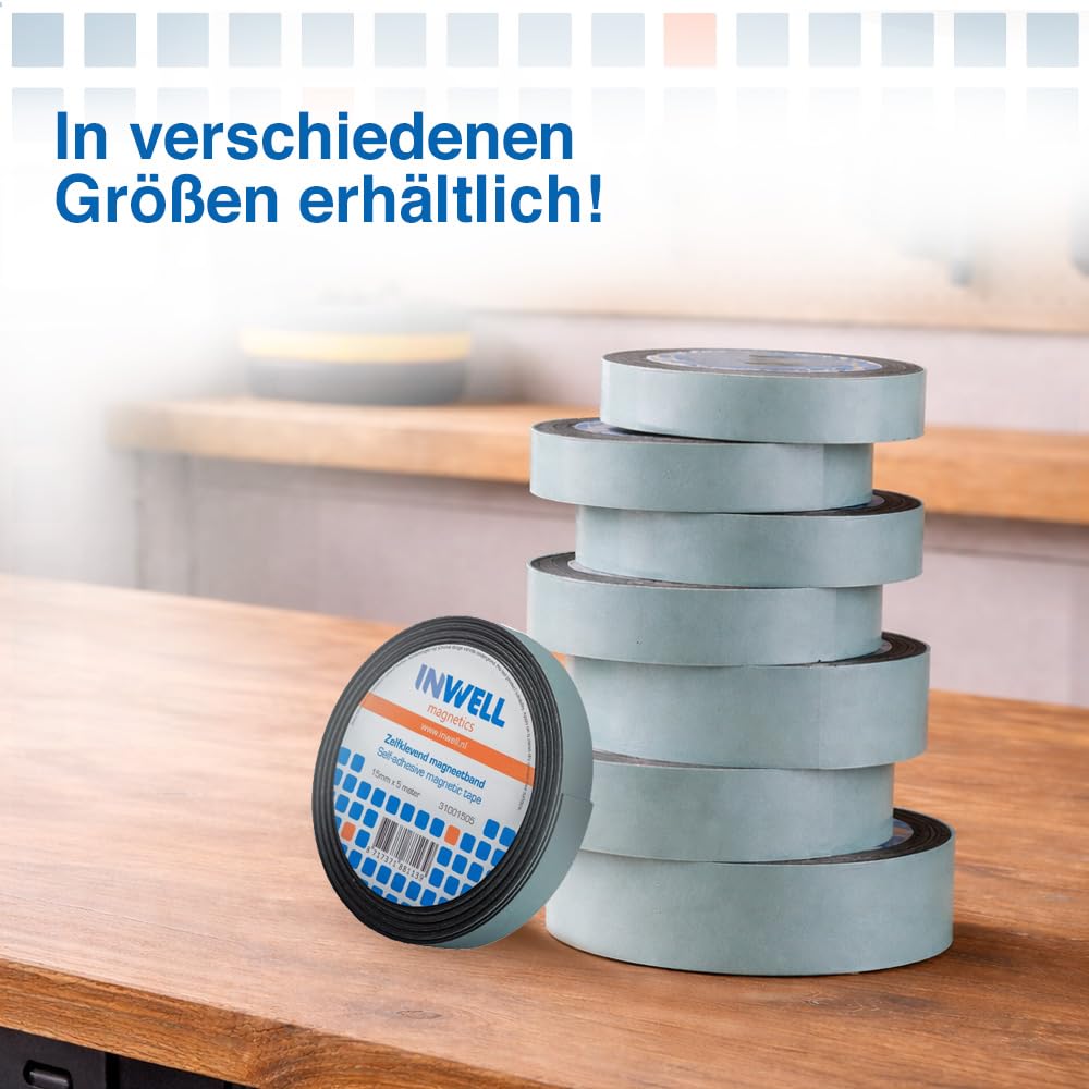Selbstklebendes Magnetband 15 mm auf Rol - 10 meter