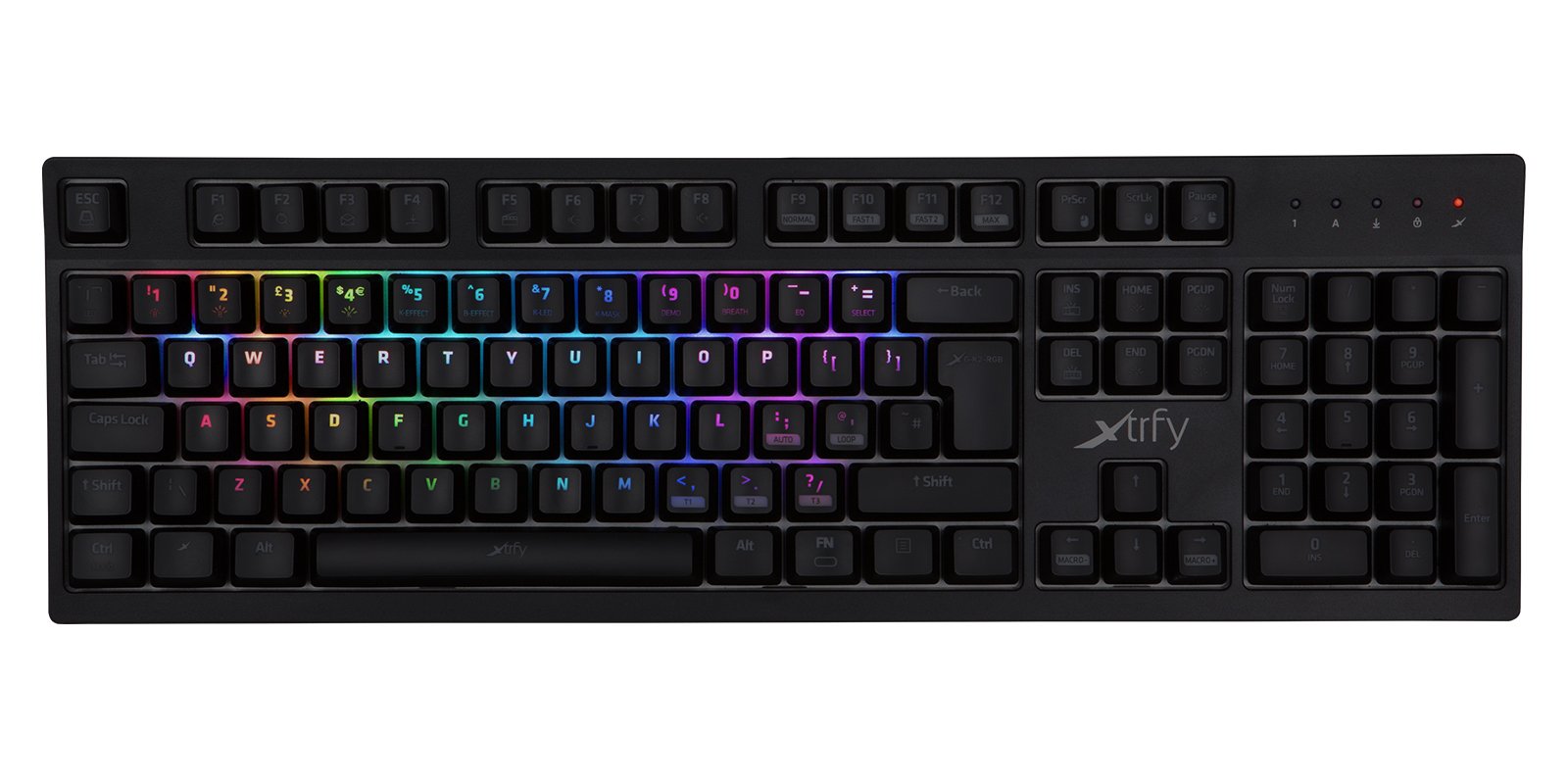 Amazon | Xtrfy（エクストリファイ）K2-RGB 英語配列 赤軸メカニカル 