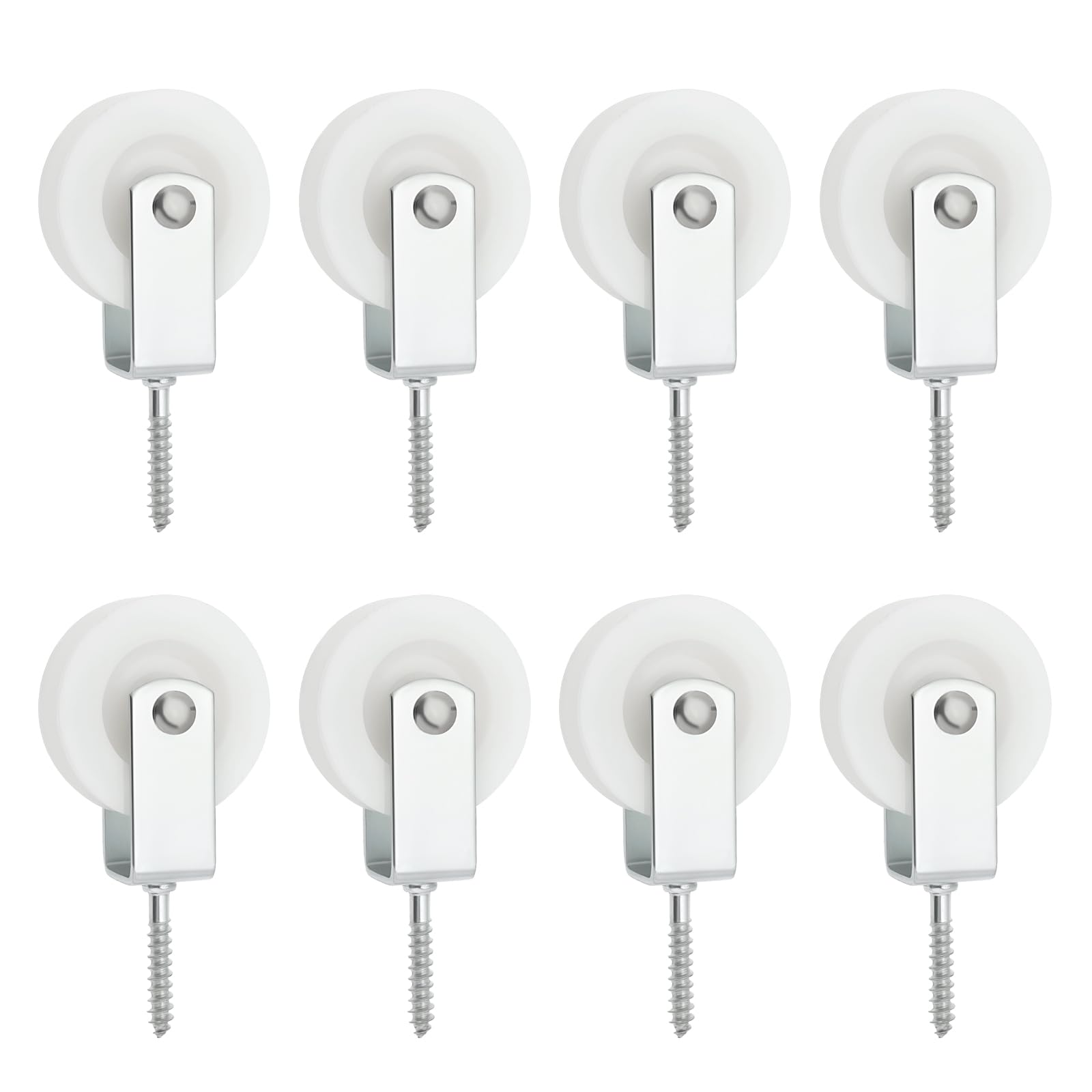 Create idea Lot de 8 Poulies de 50 Mm en Nylon pour Corde à Linge pour Patios Intérieurs Balcons Murs de Toit Installations 38X6 Mm