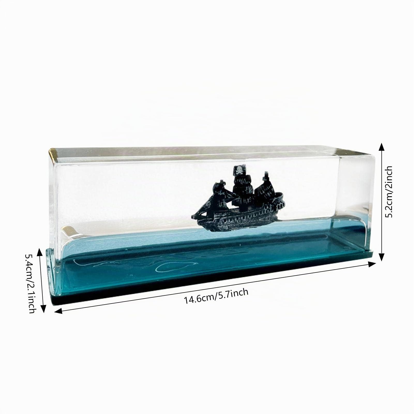 Oilave Bateau Insubmersible En Bouteille - Modèle Flottant Titanic - Décoration Bureau Acrylique - Cadeau Symbolique
