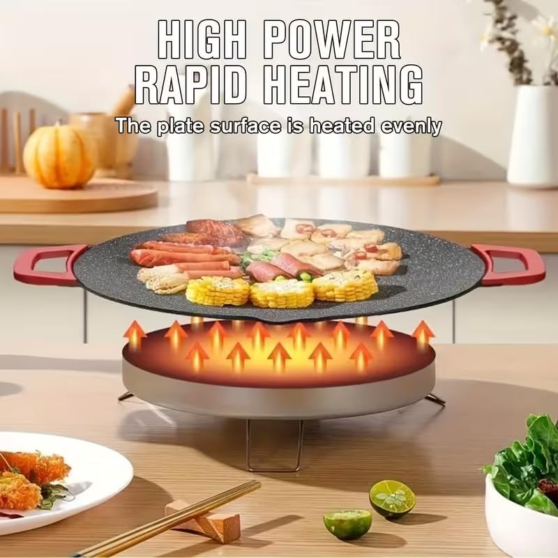 Indoor Grills Electric Smokeless – Nonstick Electric Griddle for Indoor Use, Compact & Versatile Cooking for Steaks, Pancakes, and BBQ