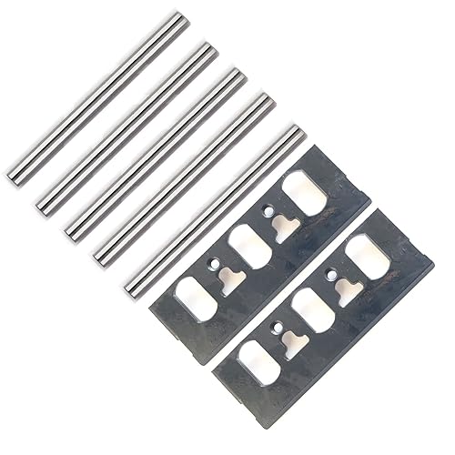 Juego de cuchillas de cepillado reversibles de doble filo de 3-1/4 pulgadas y 3.228 in, abrazadera de hoja de repuesto para Makita D-46246, D-16966,