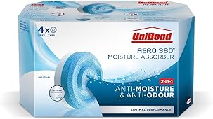 UniBond AERO 360° Moisture Absorber Neutral Refill Tab, ultra-absorbent and odour-neutralising, for AERO 360° Dehumidifier, Condensation Absorbers, (Pack of 4)