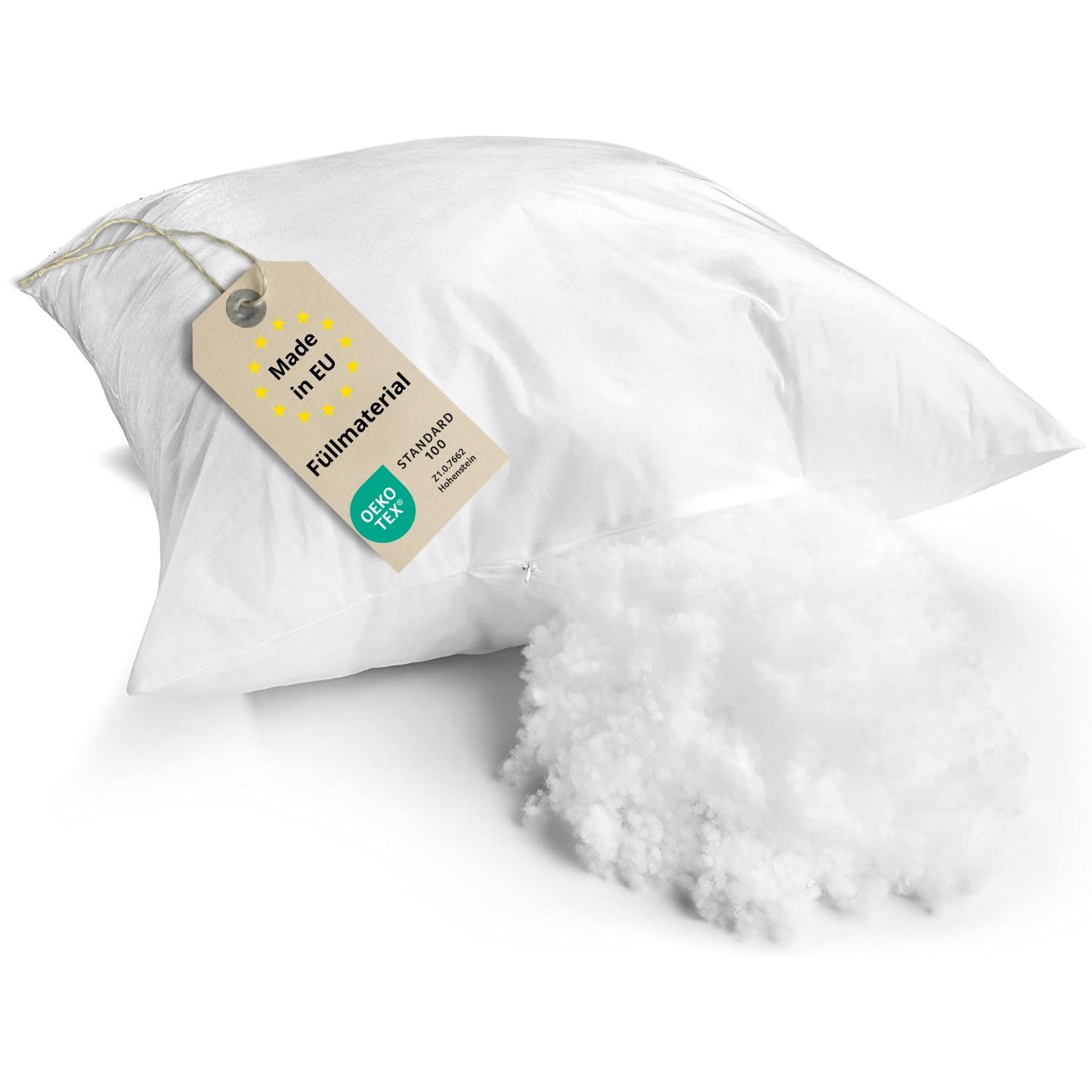 sleepling 190184 Komfort Faserfüllung | Kissenfüllung |Hohlfaserkugeln |Bastelwatte | Füllmaterial Kopfkissen | Öko-Tex 100 | | Made in EU | waschbar bis 60 Grad, 1 kg