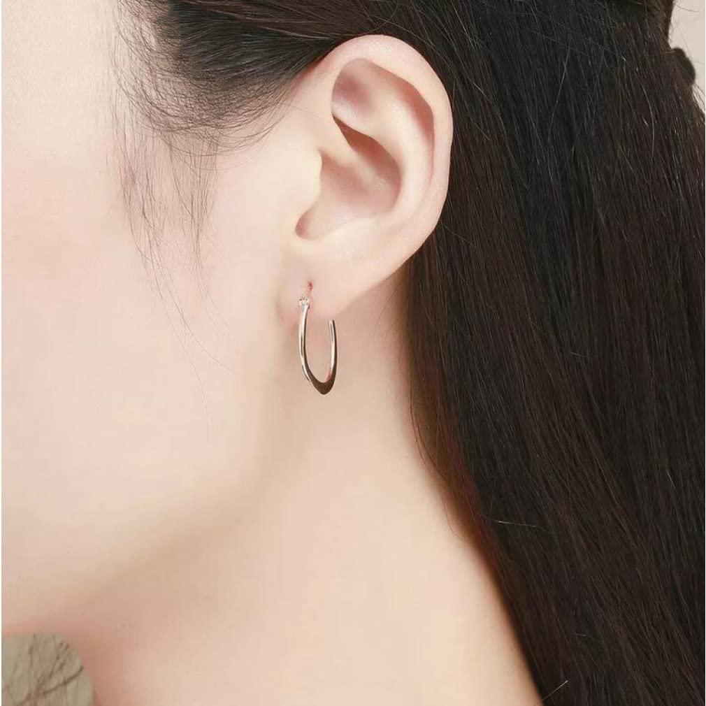Pendientes de aro ovalados de Color Rosa para Mujer, Regalo de cumpleaños Diario Household faucets