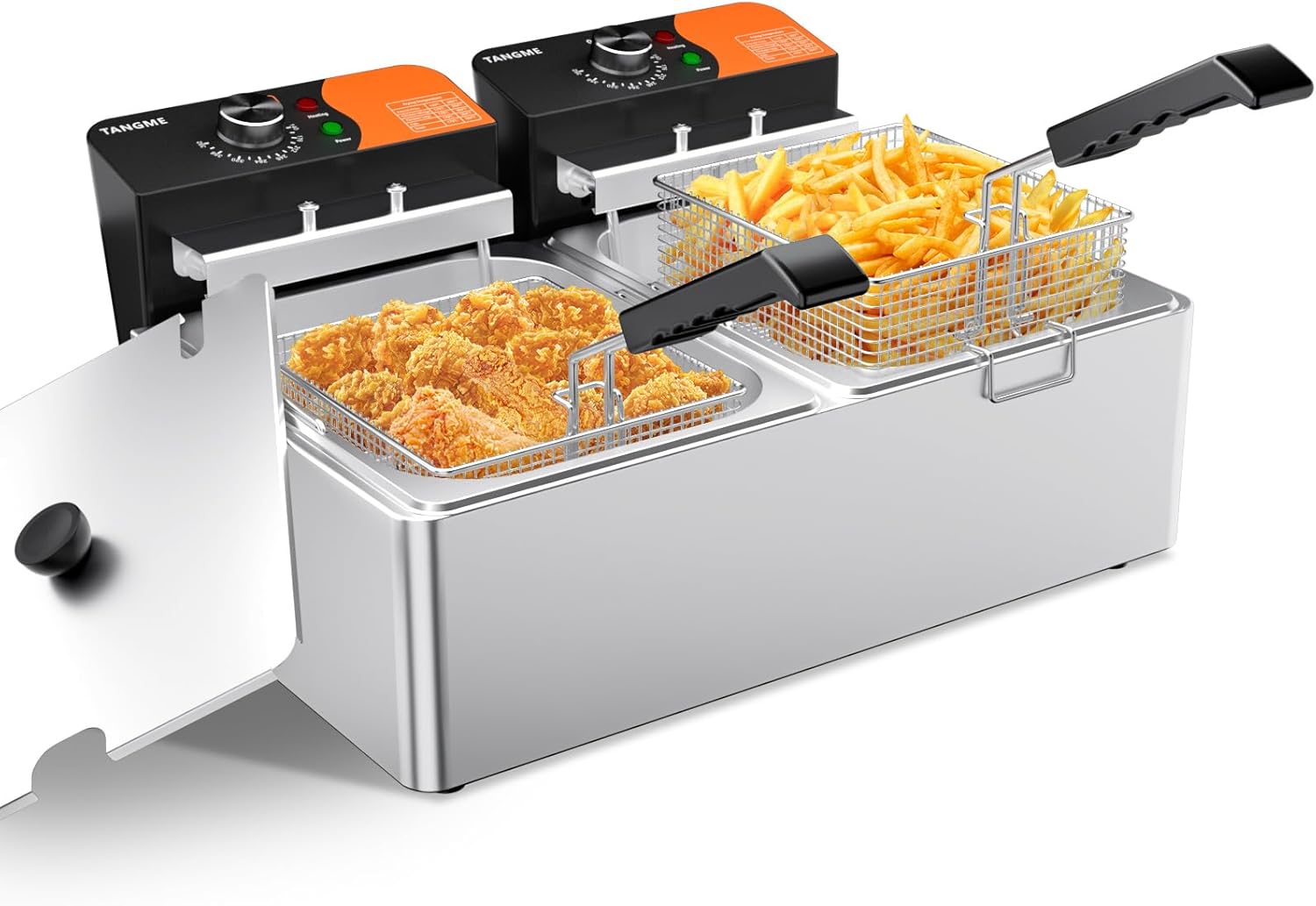 TANGME 電気フライヤー 2層式 新品未使用品 Amazon.com: TANGME Commercial Deep Fryer, 3400W Electric